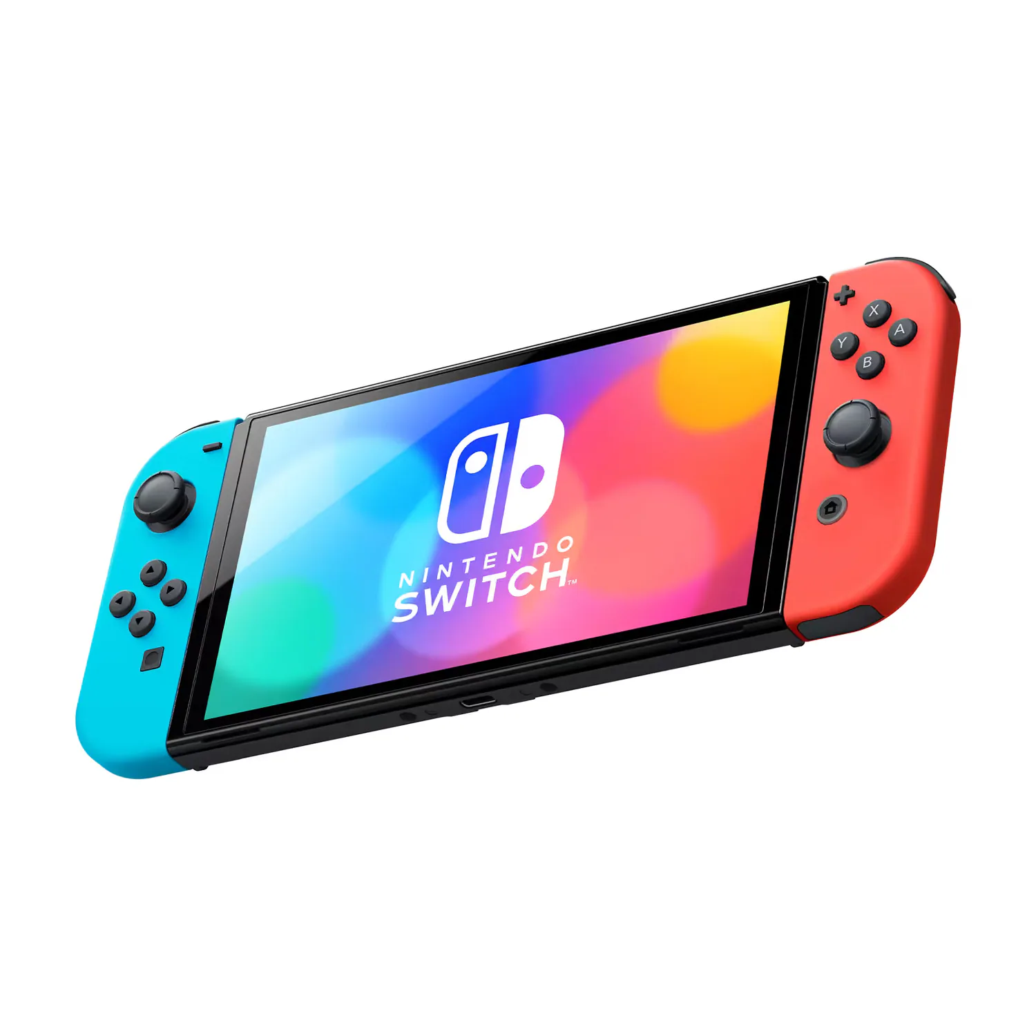 Nintendo Switch OLED ظرفیت ۶۴ گیگابایت با Joy-Con آبی و قرمز نئون